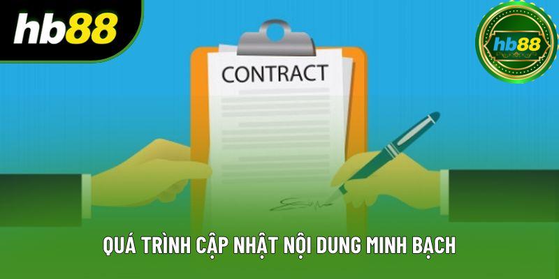 Quá trình cập nhật nội dung minh bạch Quá trình cập nhật nội dung minh bạch